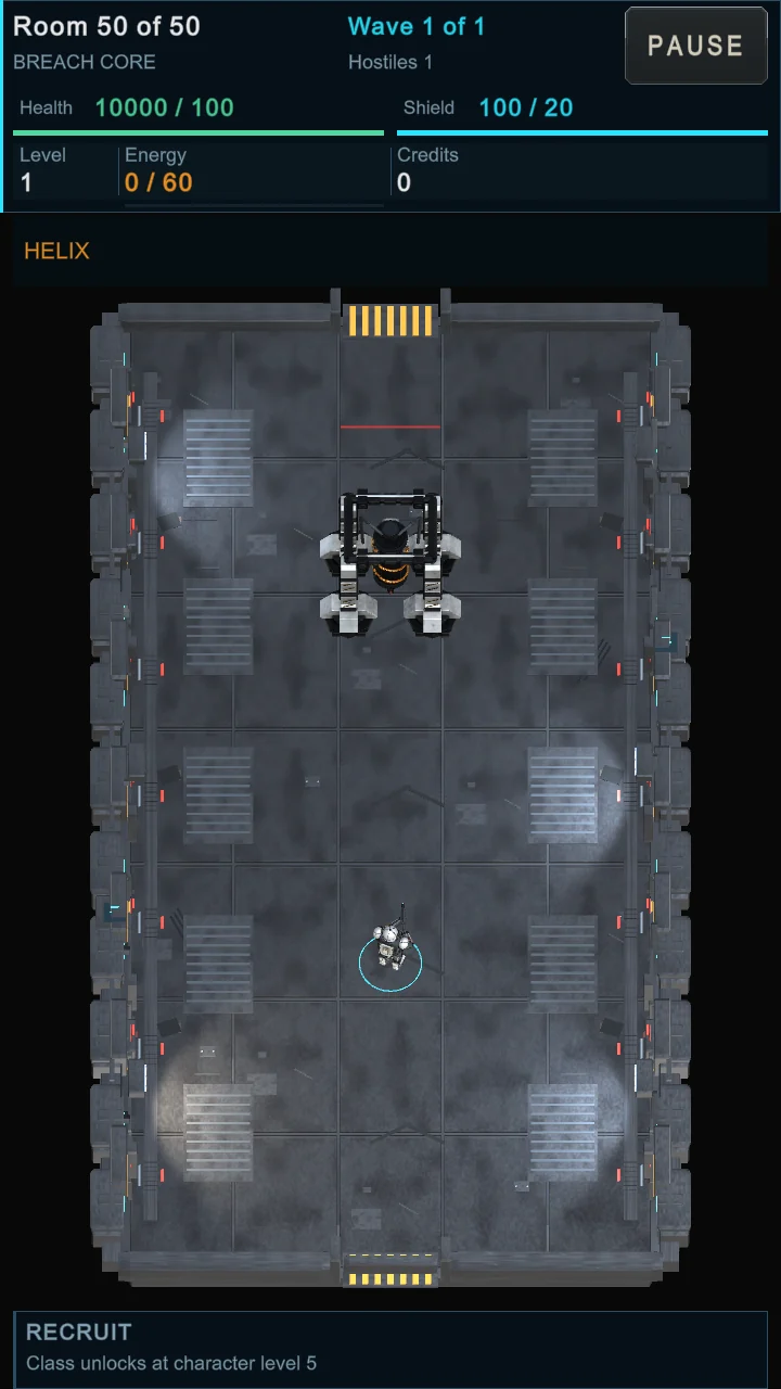 A development boss encounter inside the Research Station